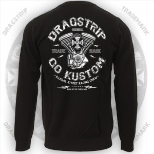 Dragstrip Mens V-Twin Illegal Street racing Crew Jersey